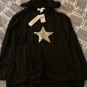 Long Sleeve Black Hoodie Shirt